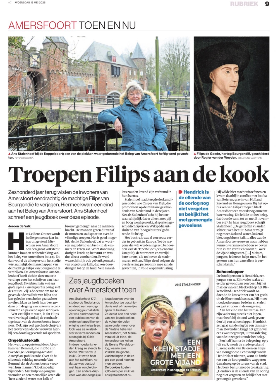 Originele scan Amersfoortse Courant: Troepen Filips aan de kook